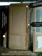 Portes anciennes sablées et peintes (grandes) + vitrée, Bricolage & Construction, Utilisé, Enlèvement ou Envoi