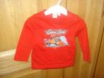 Disney Cars, rode T-shirt met lange mouwen, maat 68, Disney, Gebruikt, Ophalen of Verzenden, Jongetje