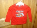 Disney Cars, rode T-shirt met lange mouwen, maat 68, Shirtje of Longsleeve, Gebruikt, Ophalen of Verzenden, Jongetje