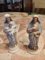 2 statuettes biscuit et porcelaine Andenne, Antiek en Kunst, Antiek | Religieuze voorwerpen, Ophalen of Verzenden