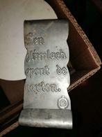Tinnen spreuk, Antiek en Kunst, Antiek | Tin, Verzenden