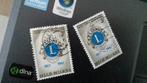 2 timbres belgique lions international 1917 1967, Postzegels en Munten, Postzegels | Europa | België, Ophalen of Verzenden, Gestempeld