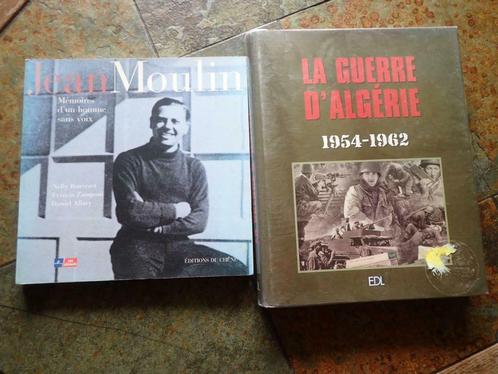 Lot 2 Livres Jean Moulin Guerre d'Algérie illustrés archives