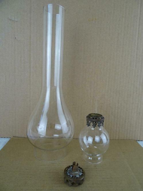 ② Antiek olielamp glas voor olielamp glas 30 cm — Antiek | Verlichting — 2dehands