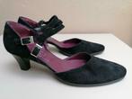 zwarte stijlvolle damesschoenen in nubuck MAAT 40, Zwart, Ophalen of Verzenden, Zo goed als nieuw, Schoenen met hoge hakken