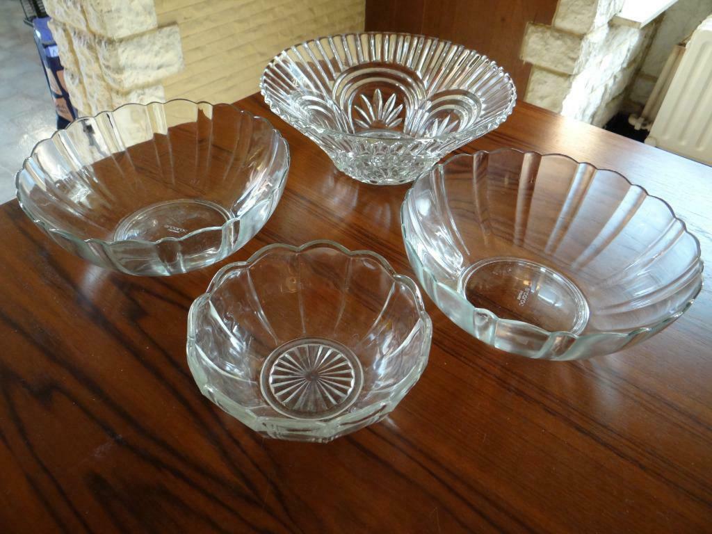 Bols en verre (4 pièces), Enlèvement, Utilisé