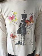 T-shirt  madame chat et papillons Catimini T8, Enfants & Bébés, Fille, Chemise ou À manches longues, Utilisé, Catimini