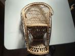 Magnifique Petit fauteuil osier ( 40 CM ) Excellent état., Ophalen of Verzenden, Zo goed als nieuw, Popje