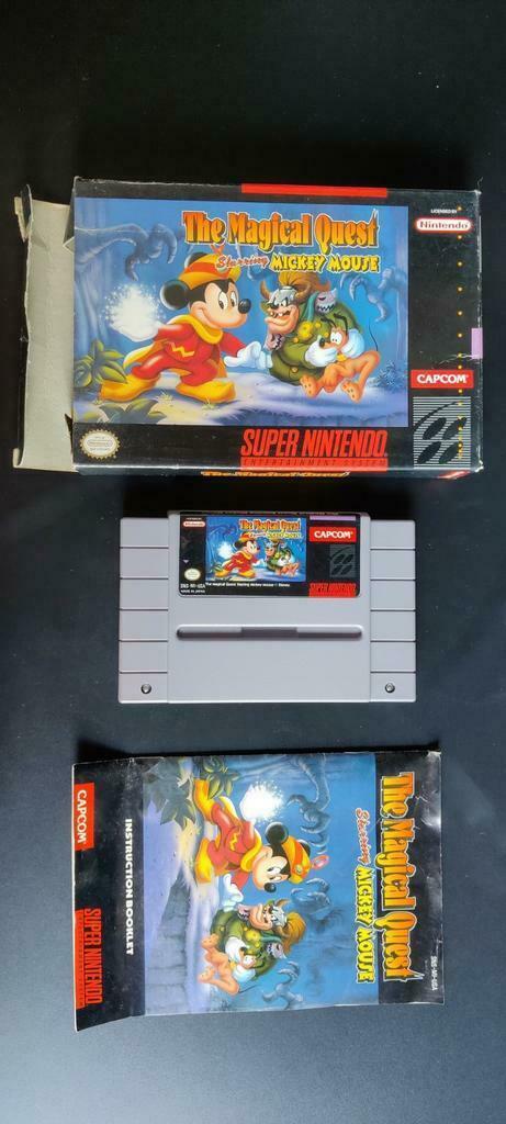 SNES The Magical Quest (Mickey Mouse) (US), Games en Spelcomputers, Games | Nintendo Super NES, Gebruikt, Avontuur en Actie, 1 speler