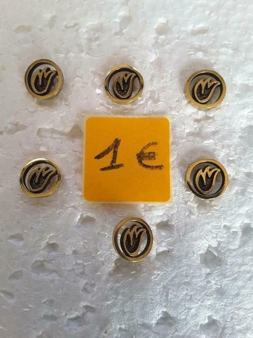 lot de 6 boutons 14 mm doré motif flamme  à queue B146QD, Hobby & Loisirs créatifs, Couture & Fournitures, Neuf, Bouton ou Boutons