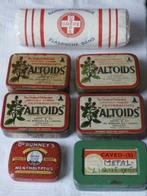 Vintage blikken doosjes +crêpe verband, Ophalen of Verzenden, Gebruikt, Overige