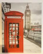 Toiles Londres (Big Ben, cabine téléphonique, bus rouge)