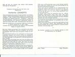 RP Hortentia Lenaerts ex-verpleegster RK 1940-45, Verzamelen, Verzenden, Rouwkaart