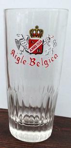 bier brouwerij glas Bab Aigle belgica anno 1550 geribd, Verzamelen, Ophalen of Verzenden, Zo goed als nieuw