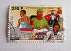 Postzegel République de Côte d' Ivoire 250 F, Affranchi, Enlèvement ou Envoi