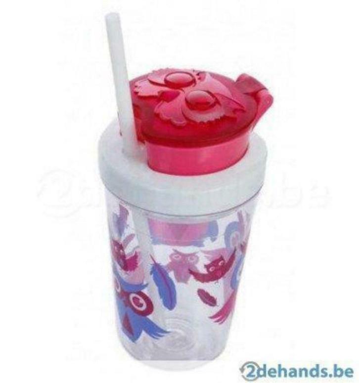 DRINKFLES CONTIGO SNACK TUMBLER PINK WITH OWL, Enfants & Bébés, Aliments pour bébé & Accessoires, Neuf, Enlèvement ou Envoi