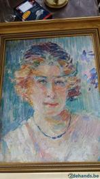 Schilderij meisje op doek