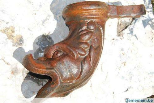 Gietijzeren waterstraal, gootbodem (waterspuwer)., Tuin en Terras, Waterpartijen en Fonteinen, Nieuw, Waterornament, Gietijzer