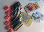 Set kleurpotloodjes, gommetjes en kleurboekjes of notablokje, Ophalen, Zo goed als nieuw