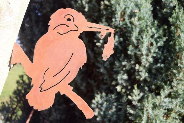 Superbe martin pecheur en fer forgé à fixer, Tuin en Terras, Tuinwanddecoratie, Nieuw, Ophalen