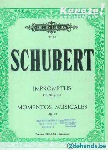 Partituur, Schubert Impromptus, Muziek en Instrumenten, Bladmuziek, Nieuw, Klassiek, Verzenden