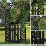 Arche de jardin en bois avec portillon arche en bois NOIR, Jardin & Terrasse, Jardin & Terrasse Autre, Envoi, Neuf
