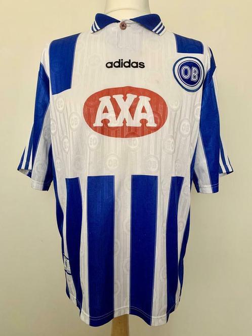 Maillot football Odense BK 1998-2000 home #14 match worn, Sport en Fitness, Voetbal, Gebruikt, Shirt, Maat L