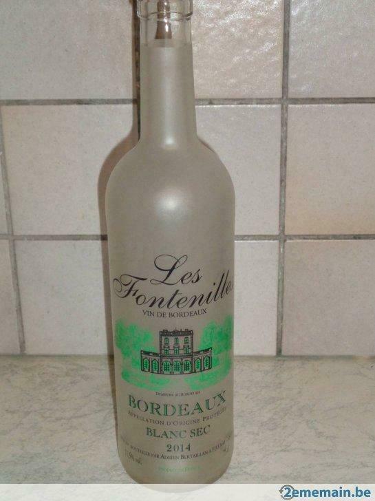 Bouteille de vin sérigraphiée 2014 pour collection (VIDE), Collections, Vins, Utilisé, Enlèvement