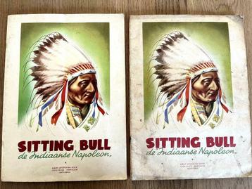 oud plakboek Sitting Bull (Martougin), 1940 à 1960, Utilisé, Autres sujets/thèmes, Gravure