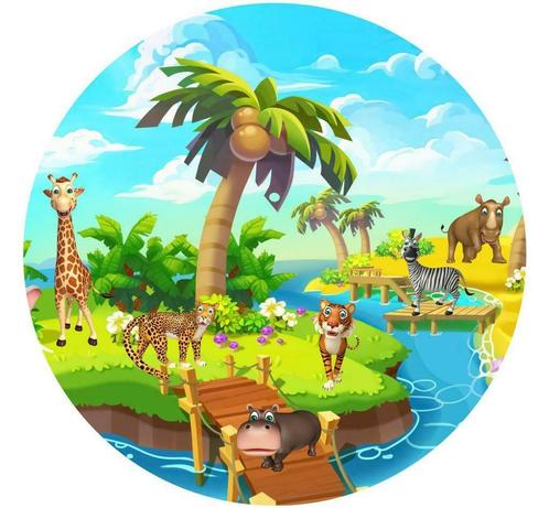 Behangcirkel Jungle Safari, Jungle Muursticker, dierenbehang, Kinderen en Baby's, Kinderkamer | Inrichting en Decoratie, Nieuw