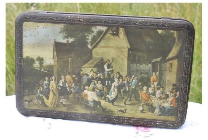 ancienne boite en fer biscuit parein, Verzamelen, Merken en Reclamevoorwerpen, Gebruikt, Verpakking, Ophalen of Verzenden