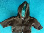Bruin vestje in fleece met kap p'tit Filou maat 62, Kinderen en Baby's, Gebruikt, P'tit Filou, Ophalen of Verzenden, Truitje of Vestje