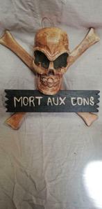 croix tête de mort en bois d albesia mort aux cons, Antiquités & Art, Enlèvement ou Envoi