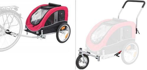 Hondenfietskar-Hondenbuggy M Rood-Zwart, Dieren en Toebehoren, Honden-accessoires, Nieuw, Ophalen