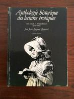 Anthologie historique des lectures érotiques / Jean-Jacques, Boeken, Overige Boeken, Jean-Jacques Pauvert, Gelezen, Verzenden