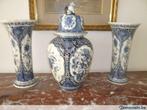 3 vases Bosch "Delfts" vu dans "Affaire conclue" sur A2., Maison & Meubles, Enlèvement, Utilisé, Bleu