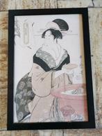 Japanse prent Kitagawa Utamaro, Antiek en Kunst, Kunst | Tekeningen en Fotografie, Ophalen of Verzenden