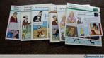 Gros lot de fiches tintin, Collections, Enlèvement ou Envoi, Tintin, Utilisé, Image, Affiche ou Autocollant