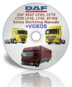 DAF 95XF CF65, CF75, CF85 LF45, LF55, XF105 Series Werkplaat, Auto diversen, Handleidingen en Instructieboekjes, Verzenden