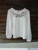 nieuwe witte blouse/tuniek met bloemen-clockhouse- maat: S, Kleding | Dames, Blouses en Tunieken, Nieuw, Ophalen of Verzenden