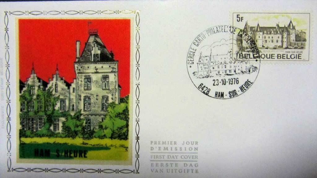 FIRST DAY COVER OP ZIJDE-TOERISME-STEDEN-HAM-SUR-HEURE-BELGI, Enlèvement ou Envoi, Affranchi, Lieu ou Bâtiment