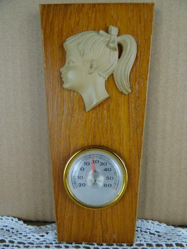 Lieflijke vintage thermometer ca 1960 antieke thermometer, Antiek en Kunst, Curiosa en Brocante, Ophalen of Verzenden