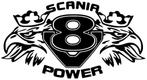 scania v8 power sticker, Ophalen of Verzenden, Nieuw, Scania, Overige Auto-onderdelen