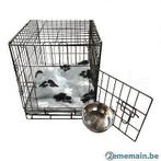 Cage complète avec bac + coussin gris clair + bol inox 6 TAI, Dieren en Toebehoren, Honden-accessoires, Verzenden, Nieuw