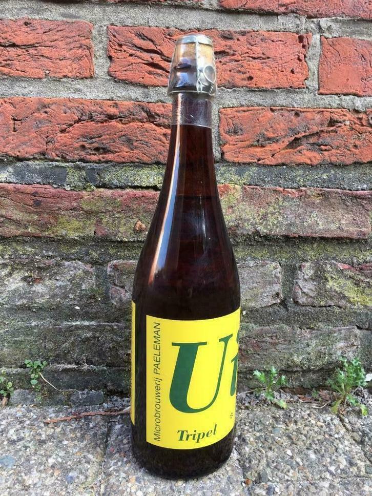 Bouteille de bière Uitzet triple pleine 75 cl, Paeleman Wett, Collections, Marques de bière, Neuf, Bouteille(s), Envoi