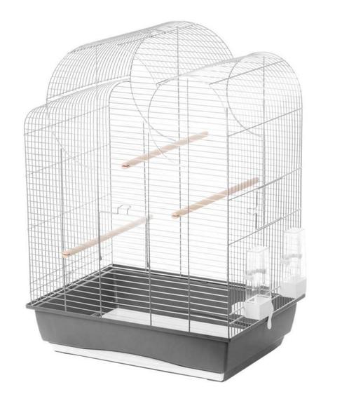 Birdcage Big Eliza Argent-Gris, Animaux & Accessoires, Oiseaux | Cages & Volières, Neuf, Cage à oiseaux, Synthétique, Enlèvement