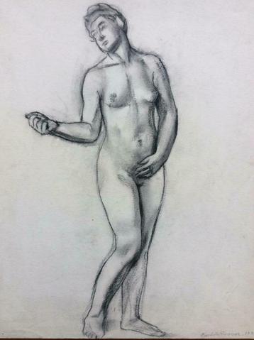 houtskooltekening Carlo de Roover (1900-1986), Enlèvement ou Envoi