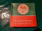 Vintage Melitta rundfilterblätter filter koffiefilter nr. 1, Ophalen of Verzenden, Zo goed als nieuw