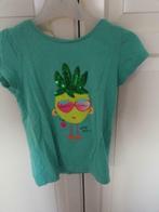 Heel mooie T-shirt met glitter ananas in maat 110, Fille, Enlèvement, Chemise ou À manches longues, Utilisé
