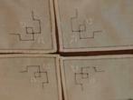 4 vintage servetten, Huis en Inrichting, Ophalen of Verzenden, Zo goed als nieuw, Beige, Overige typen